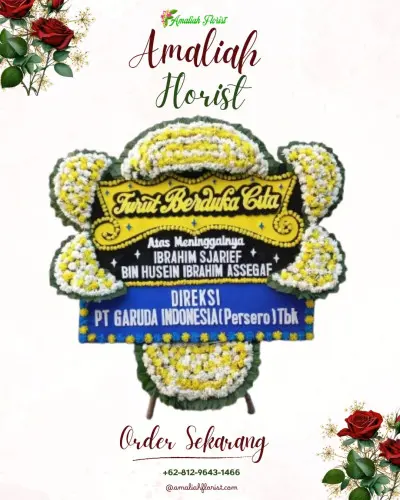 Papan Bunga Duka di Arahan