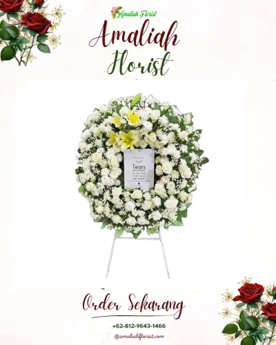 Krans Bunga Duka Cita di Arahan